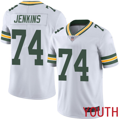 Green Bay Packers Limited White Youth 74 Jenkins Elgton Road Jersey Nike NFL Vapor Untouchable